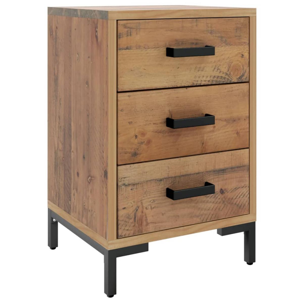 Mesitas de noche 2 uds madera maciza de pino 40x30x55 cm