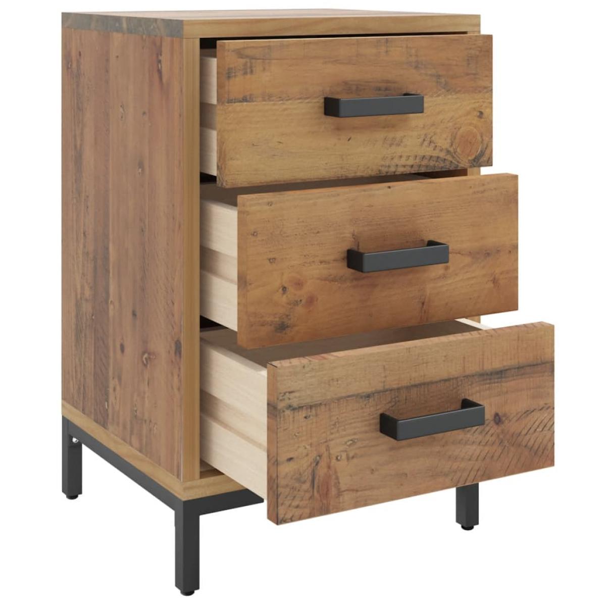 Mesitas de noche 2 uds madera maciza de pino 40x30x55 cm