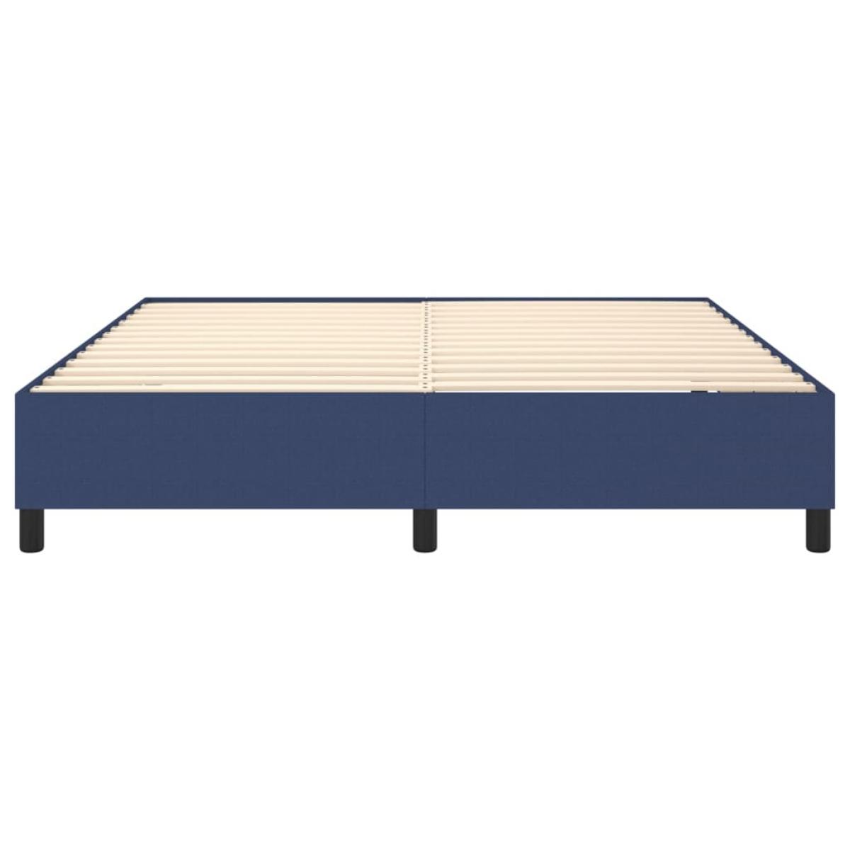 Cama sin colchón tela azul 180x200 cm