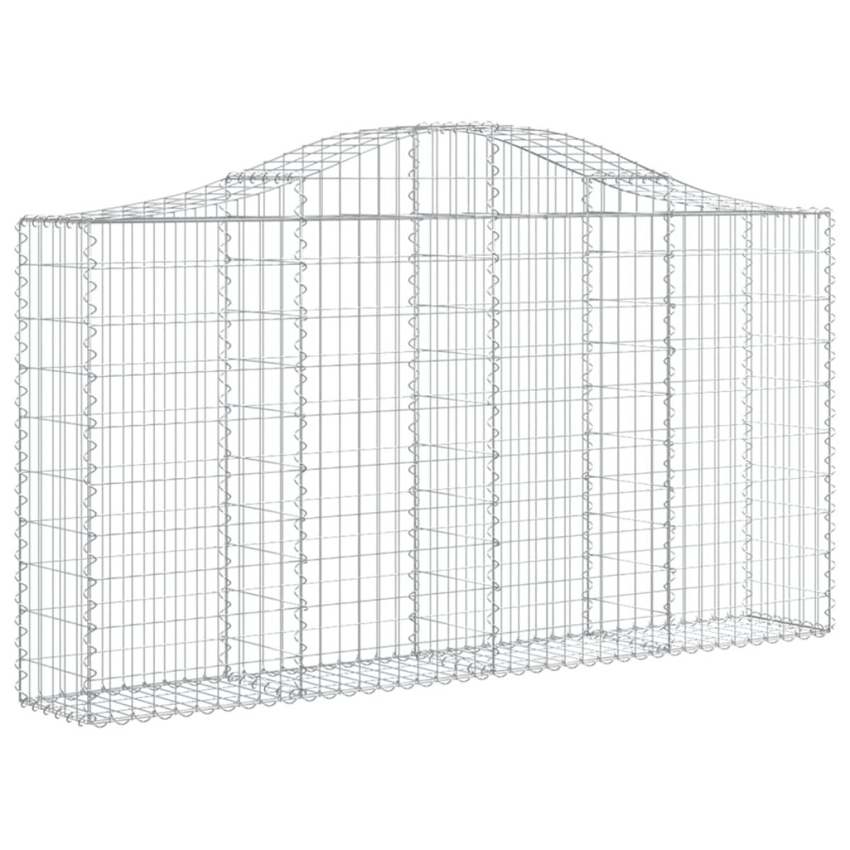 Cestas gaviones 20 uds forma de arco hierro 200x30x100/120 cm