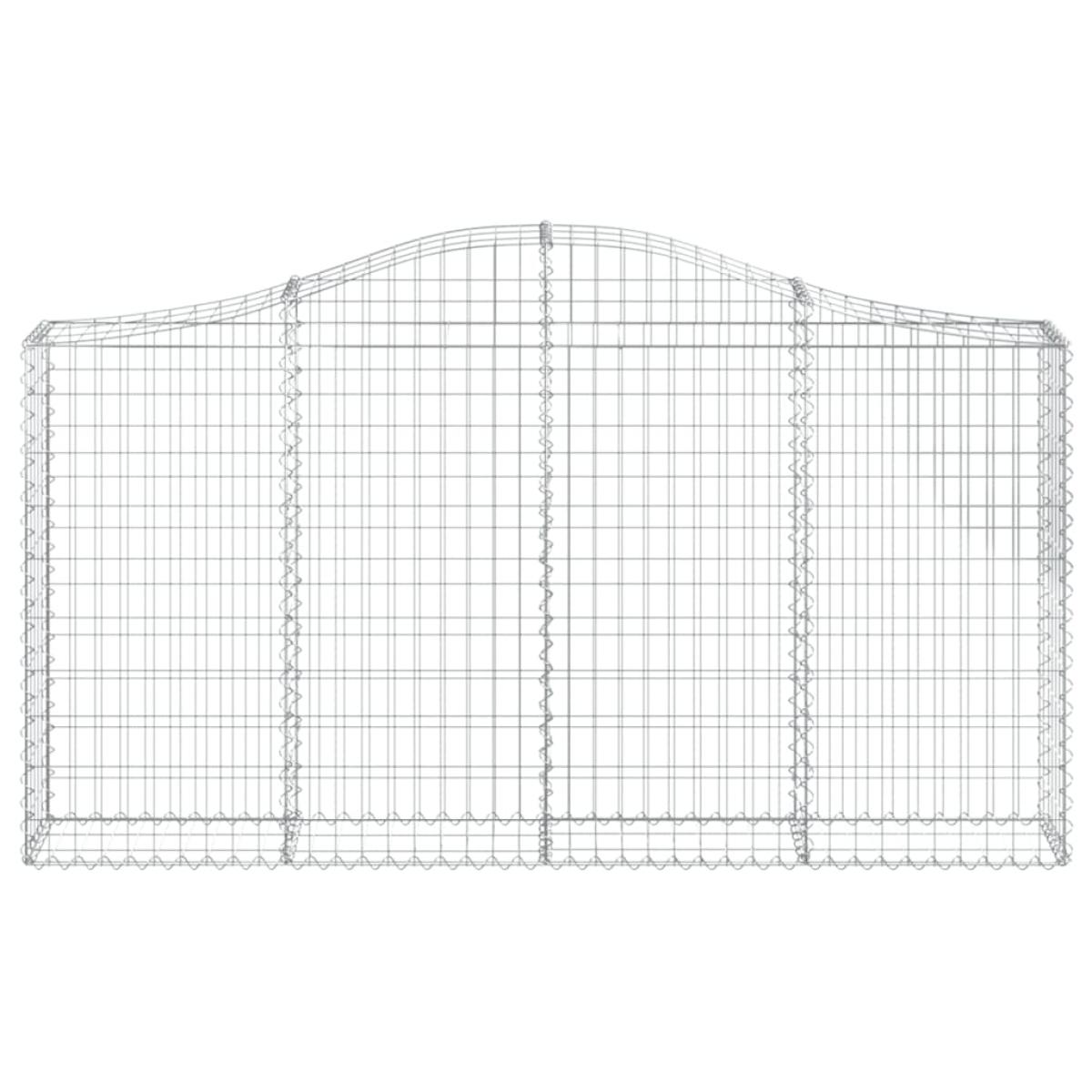 Cestas gaviones 20 uds forma de arco hierro 200x30x100/120 cm