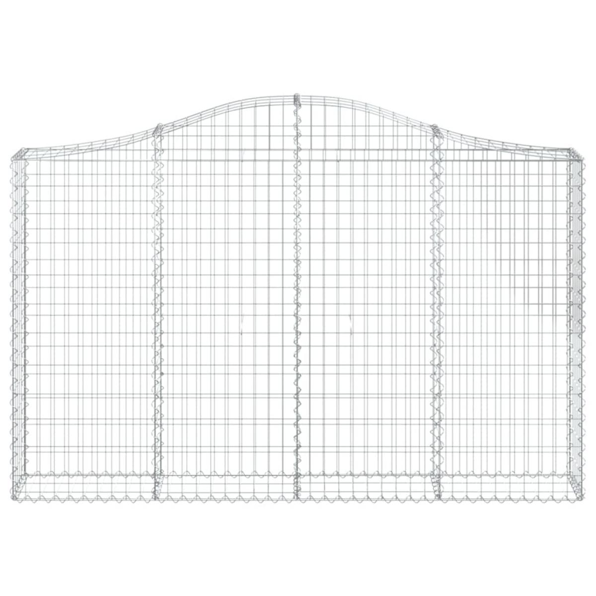 Cestas gaviones 15 uds forma de arco hierro 200x30x120/140 cm