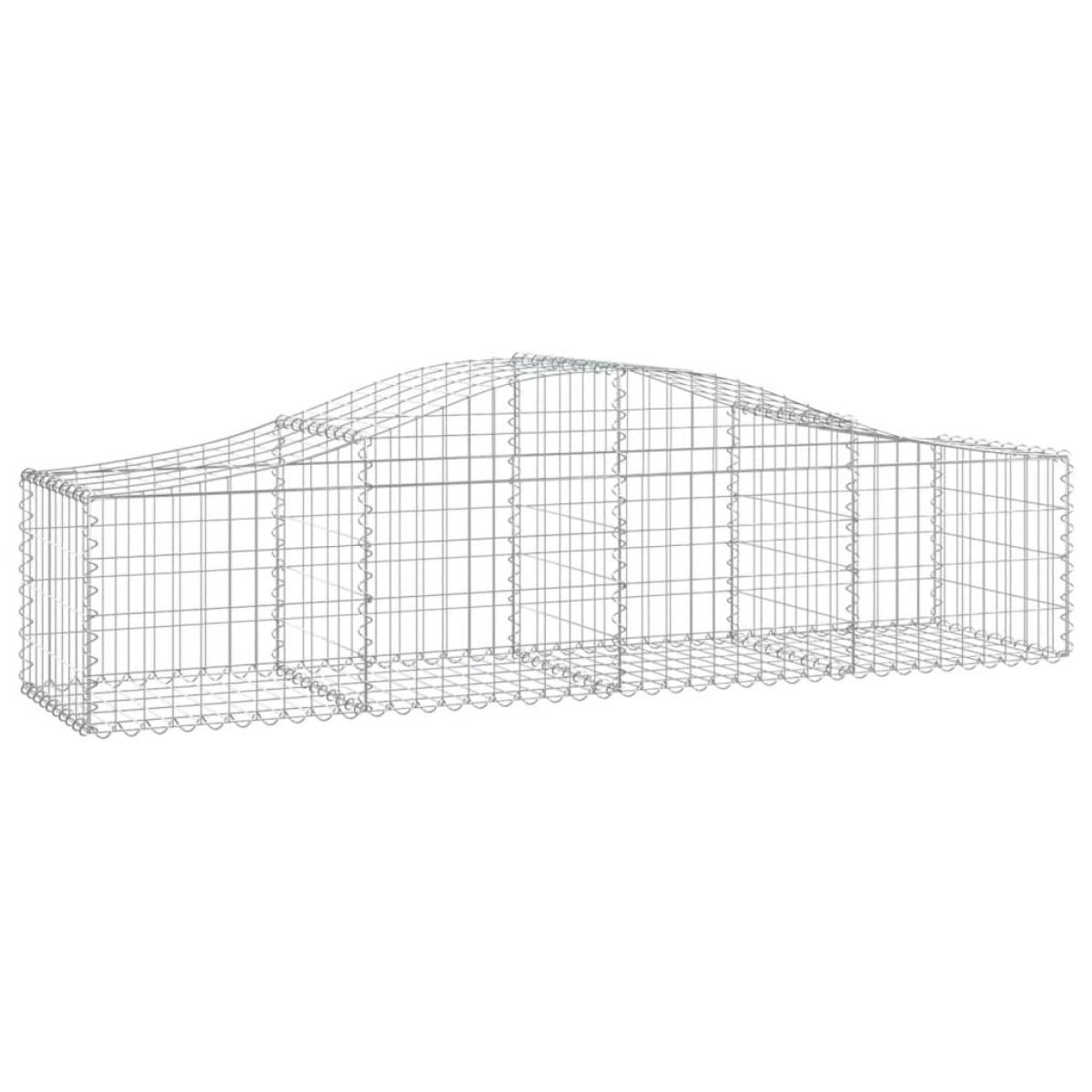 Cestas de gaviones 5 uds forma de arco hierro 200x50x40/60 cm