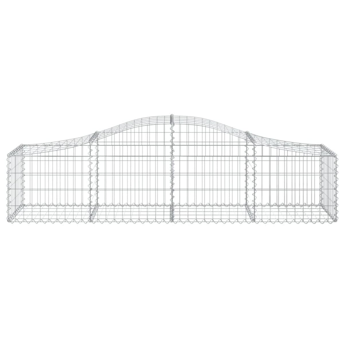 Cestas de gaviones 50 uds forma de arco hierro 200x50x40/60 cm