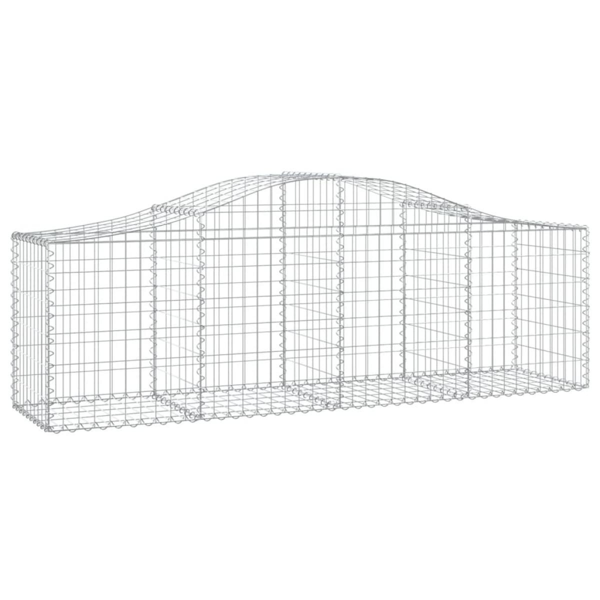 Cestas de gaviones 8 uds forma de arco hierro 200x50x60/80 cm