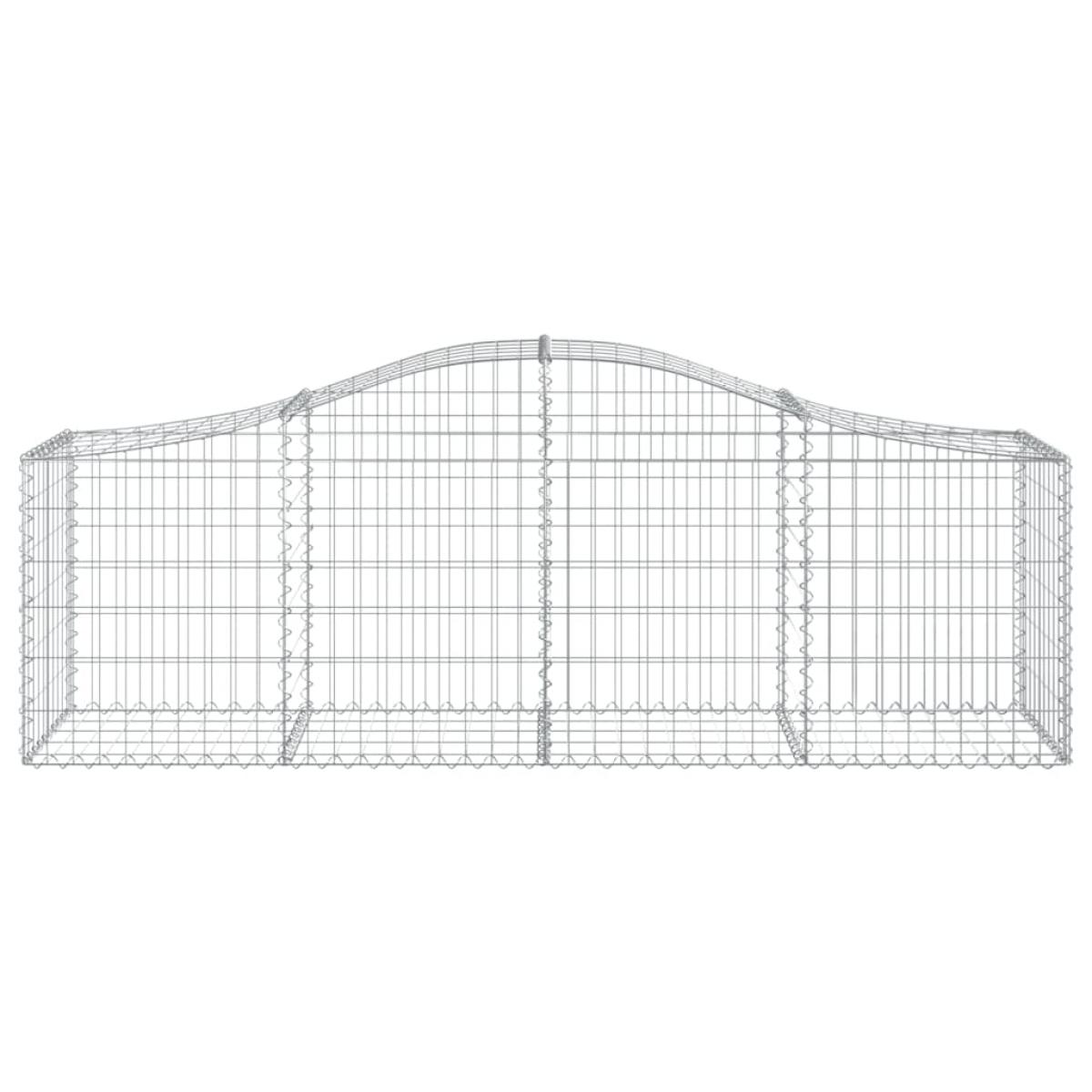 Cestas de gaviones 8 uds forma de arco hierro 200x50x60/80 cm