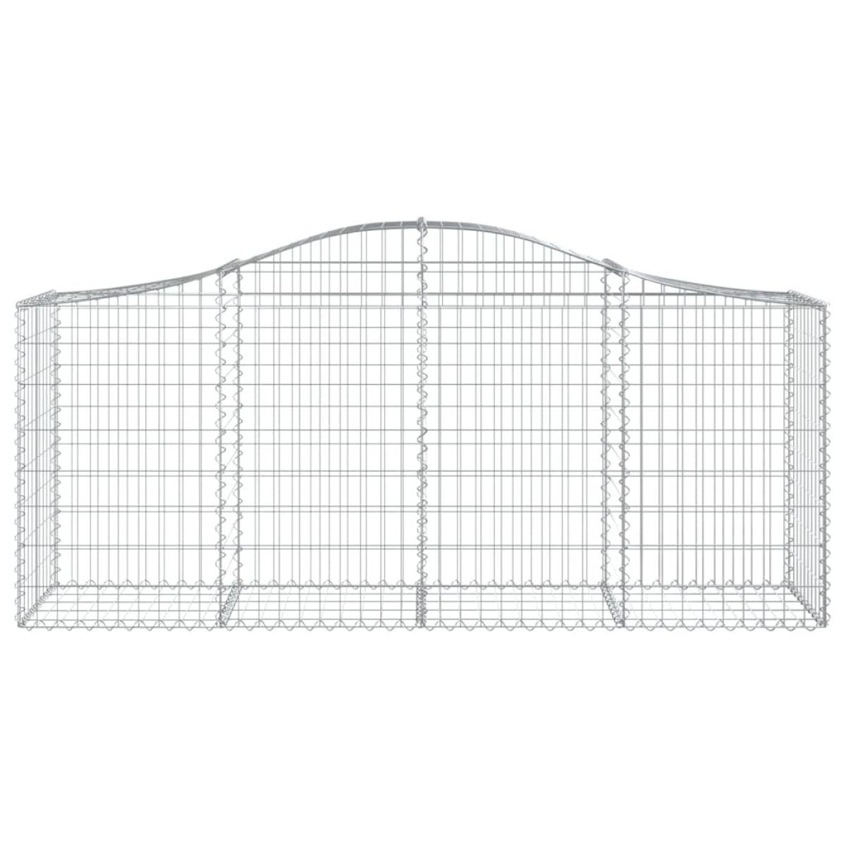 Cestas de gaviones 10 uds forma de arco hierro 200x50x80/100 cm