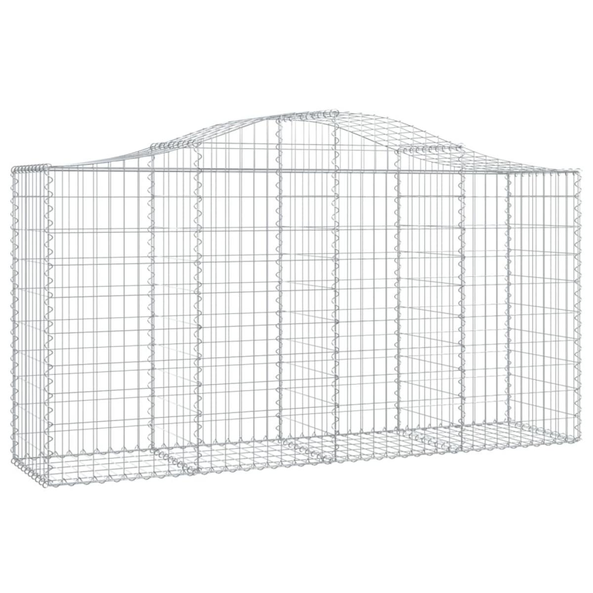 Cestas de gaviones 6 uds forma de arco hierro 200x50x100/120 cm