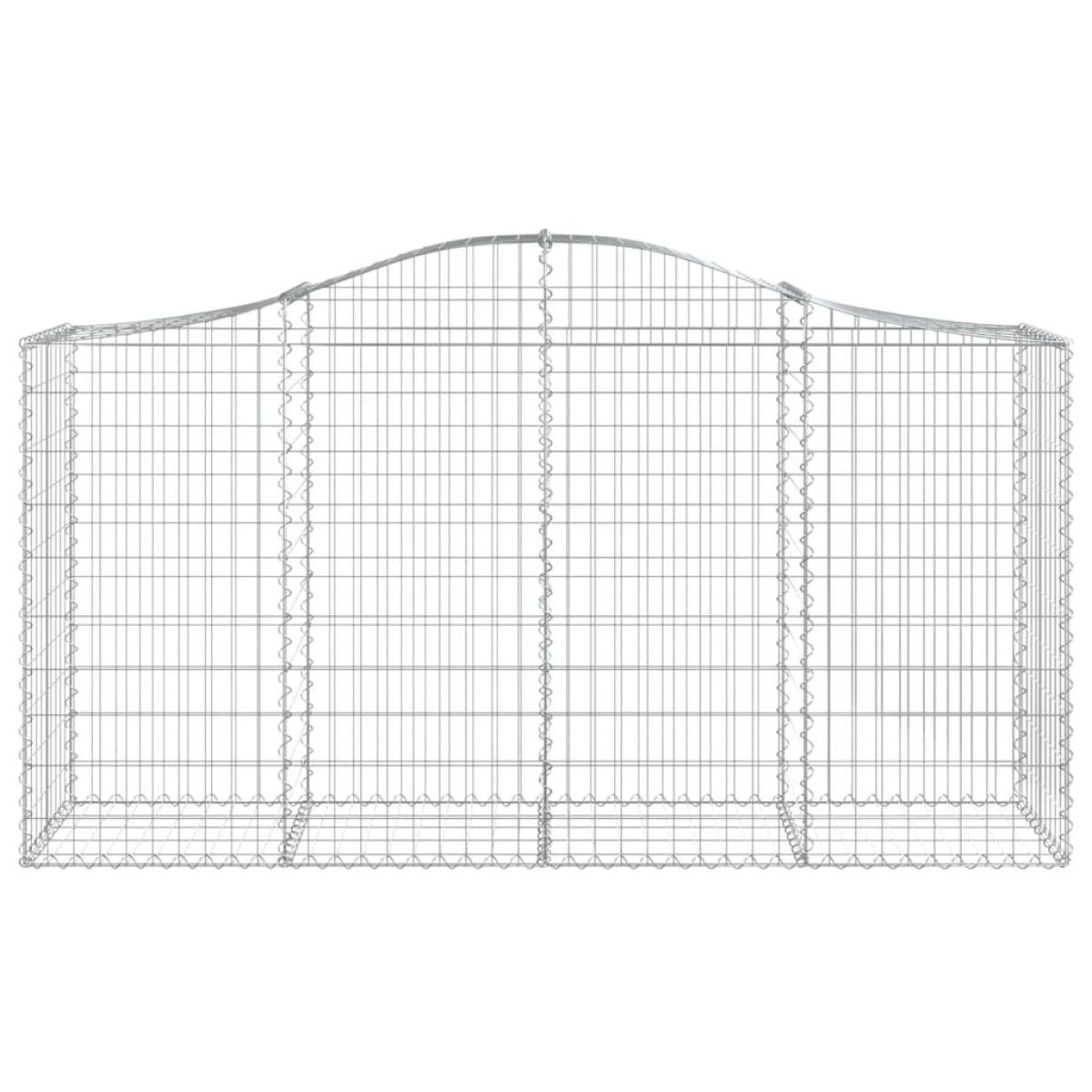 Cestas de gaviones 6 uds forma de arco hierro 200x50x100/120 cm