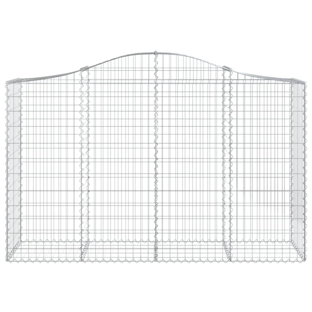 Cestas de gaviones 8 uds forma de arco hierro 200x50x120/140 cm
