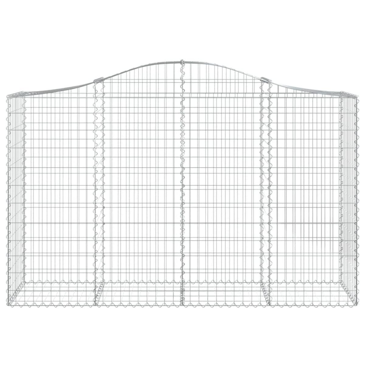 Cestas gaviones 12 uds forma de arco hierro 200x50x120/140 cm