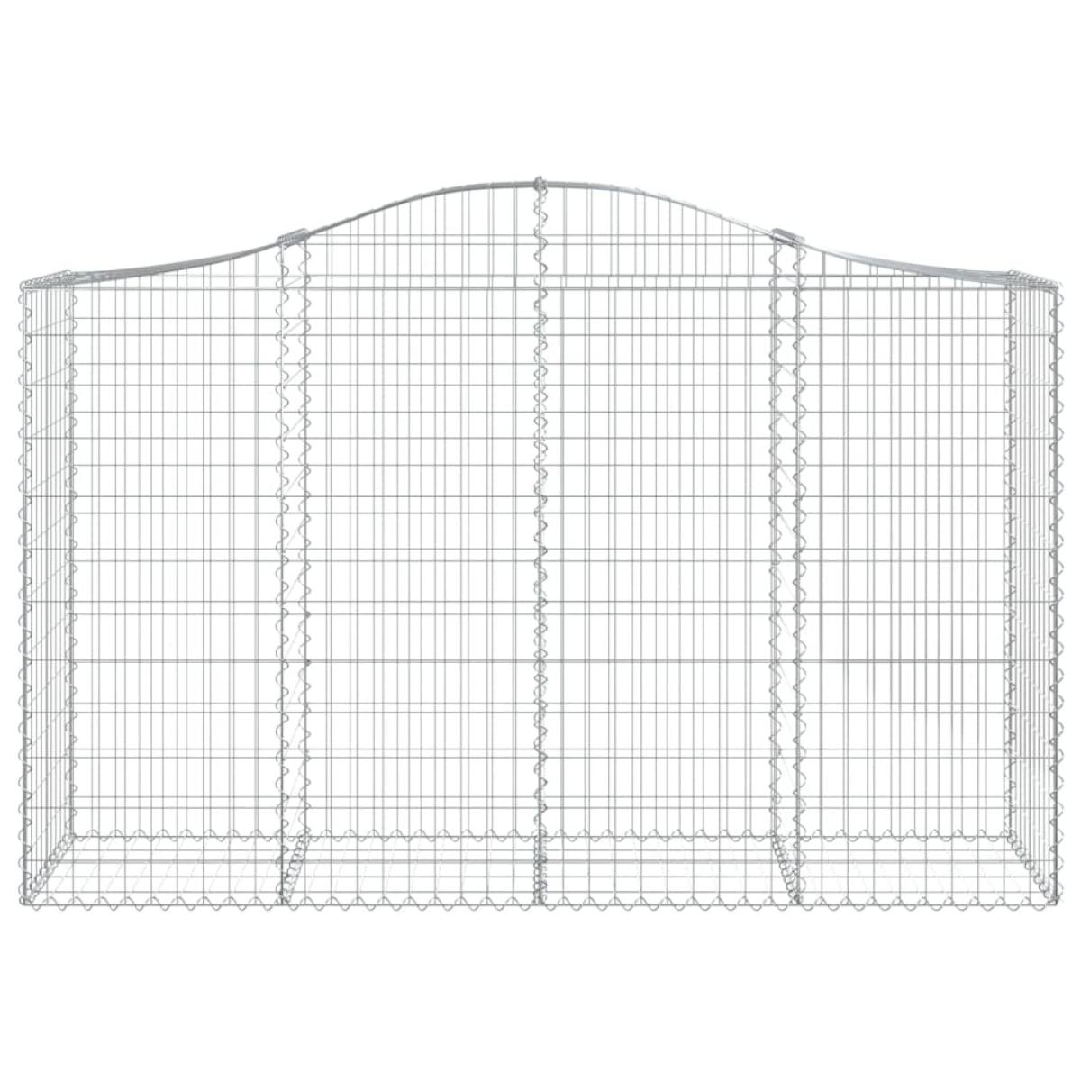 Cestas gaviones 30 uds forma de arco hierro 200x50x120/140 cm