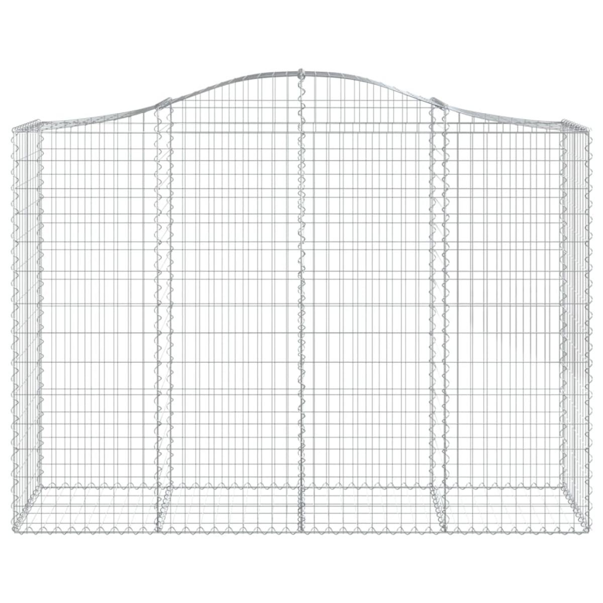Cestas gaviones 6 uds forma de arco hierro 200x50x140/160 cm