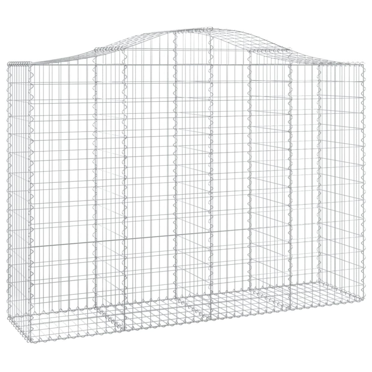 Cestas gaviones 10 uds forma de arco hierro 200x50x140/160 cm