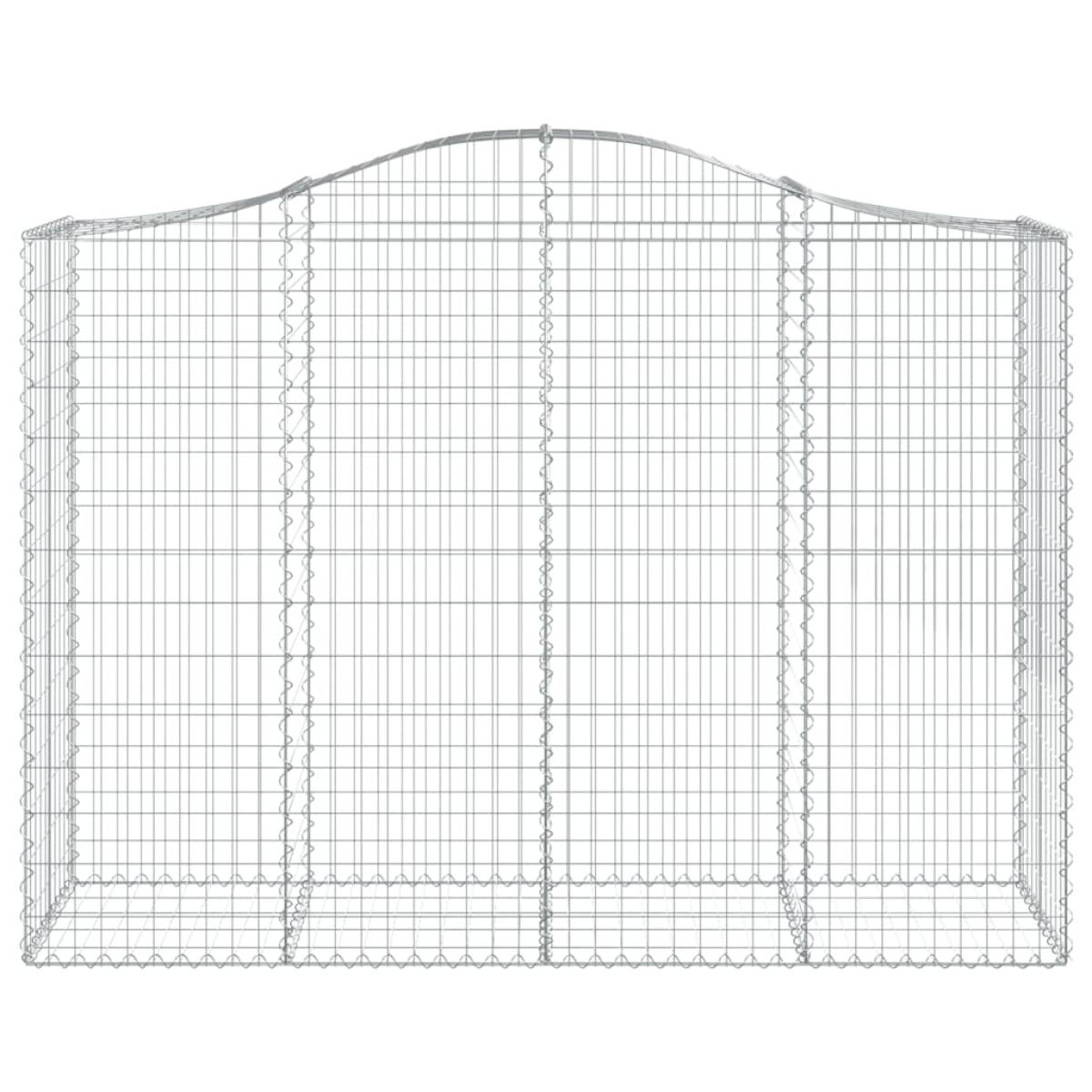 Cestas gaviones 10 uds forma de arco hierro 200x50x140/160 cm