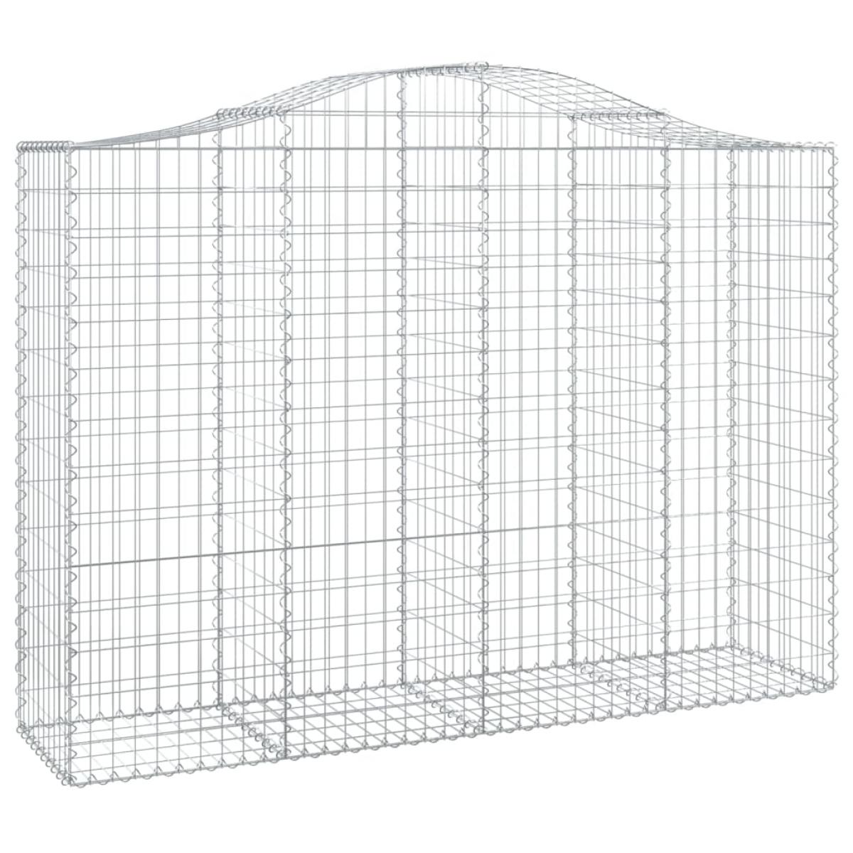 Cestas gaviones 30 uds forma de arco hierro 200x50x140/160 cm
