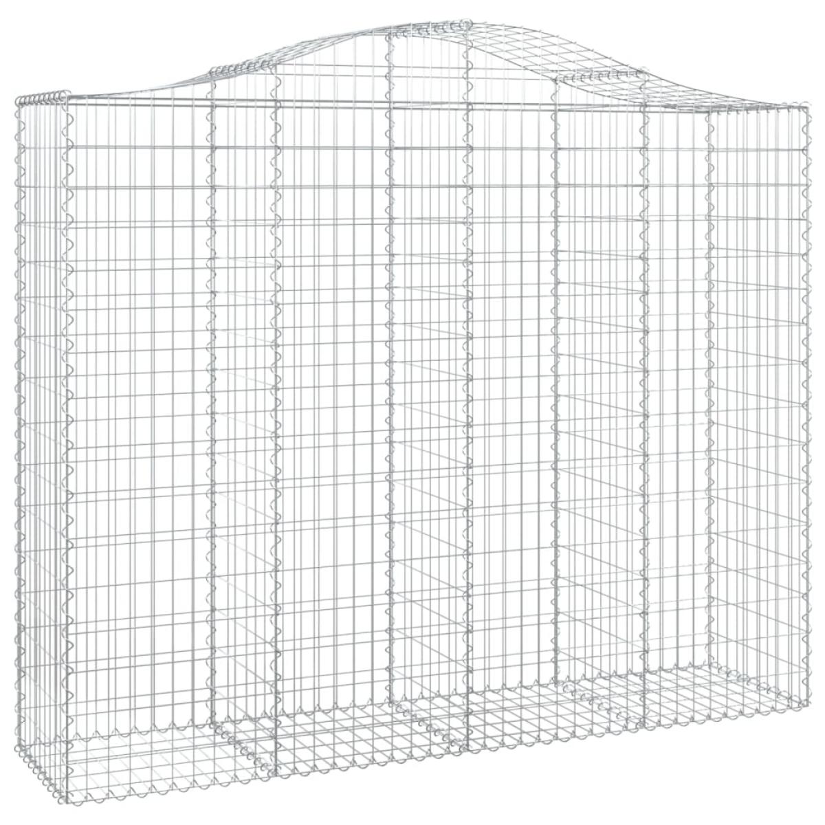 Cestas de gaviones 7 uds forma de arco hierro 200x50x160/180 cm