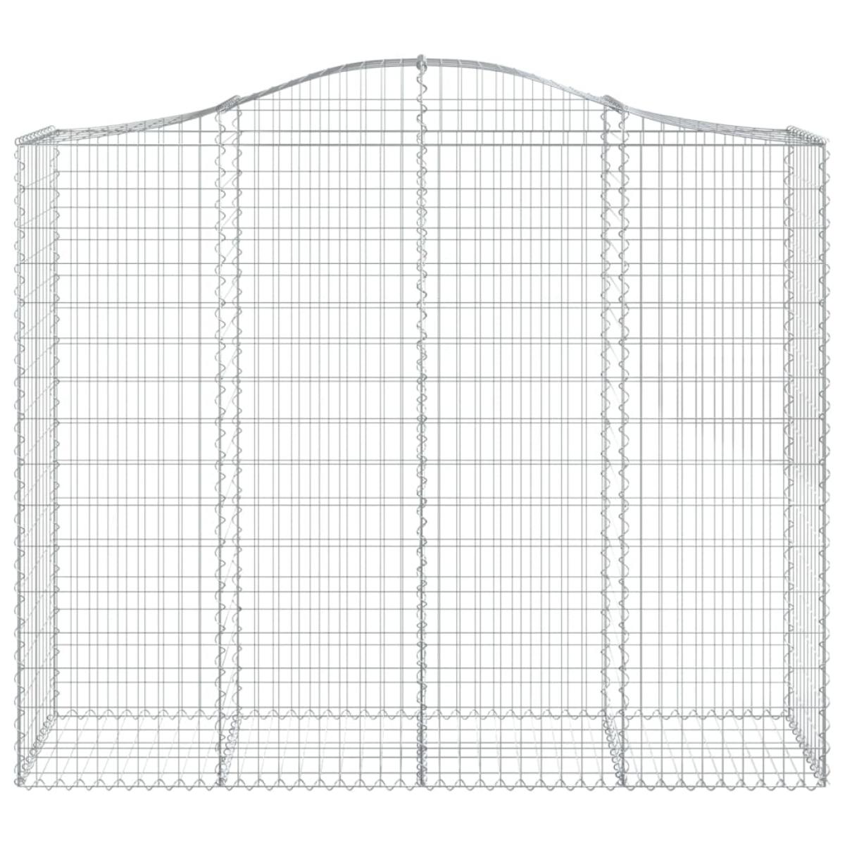 Cestas de gaviones 7 uds forma de arco hierro 200x50x160/180 cm