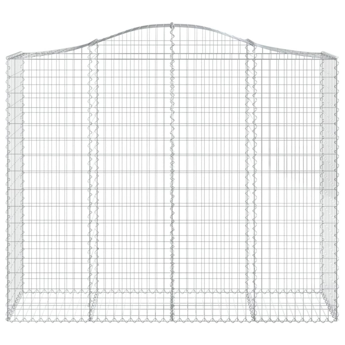Cestas gaviones 14 uds forma de arco hierro 200x50x160/180 cm