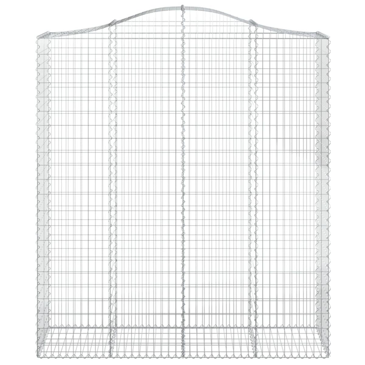 Cestas de gaviones 5 uds forma de arco hierro 200x50x220/240 cm