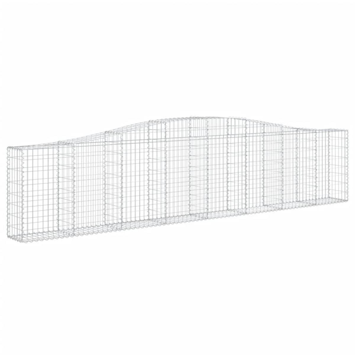 Cestas de gaviones 25 uds forma de arco hierro 400x30x80/100 cm