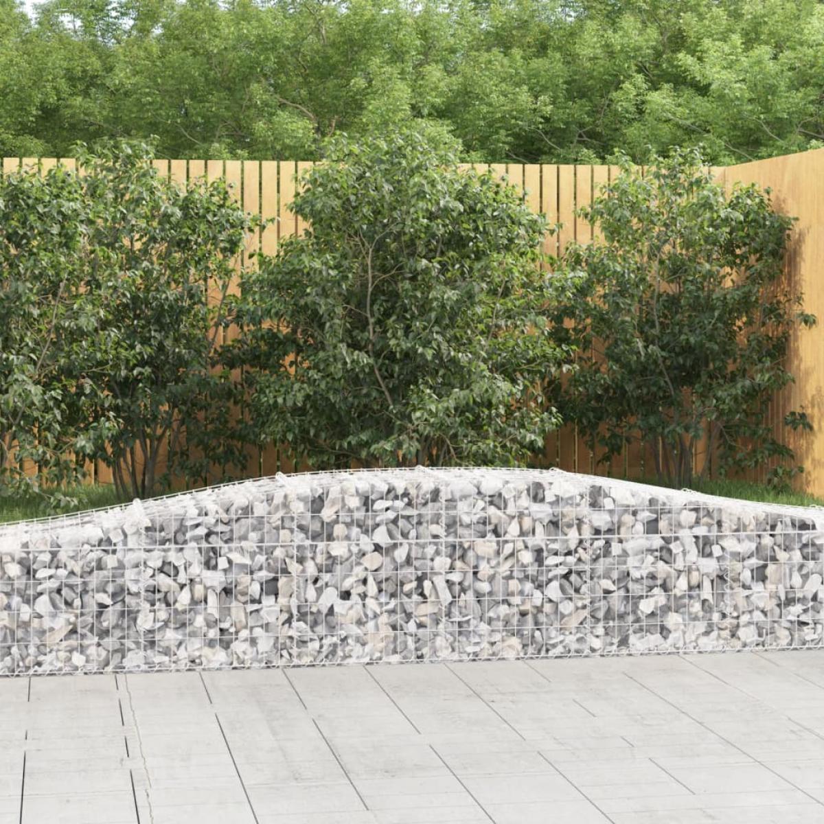 Cestas de gaviones 25 uds forma de arco hierro 400x50x40/60 cm