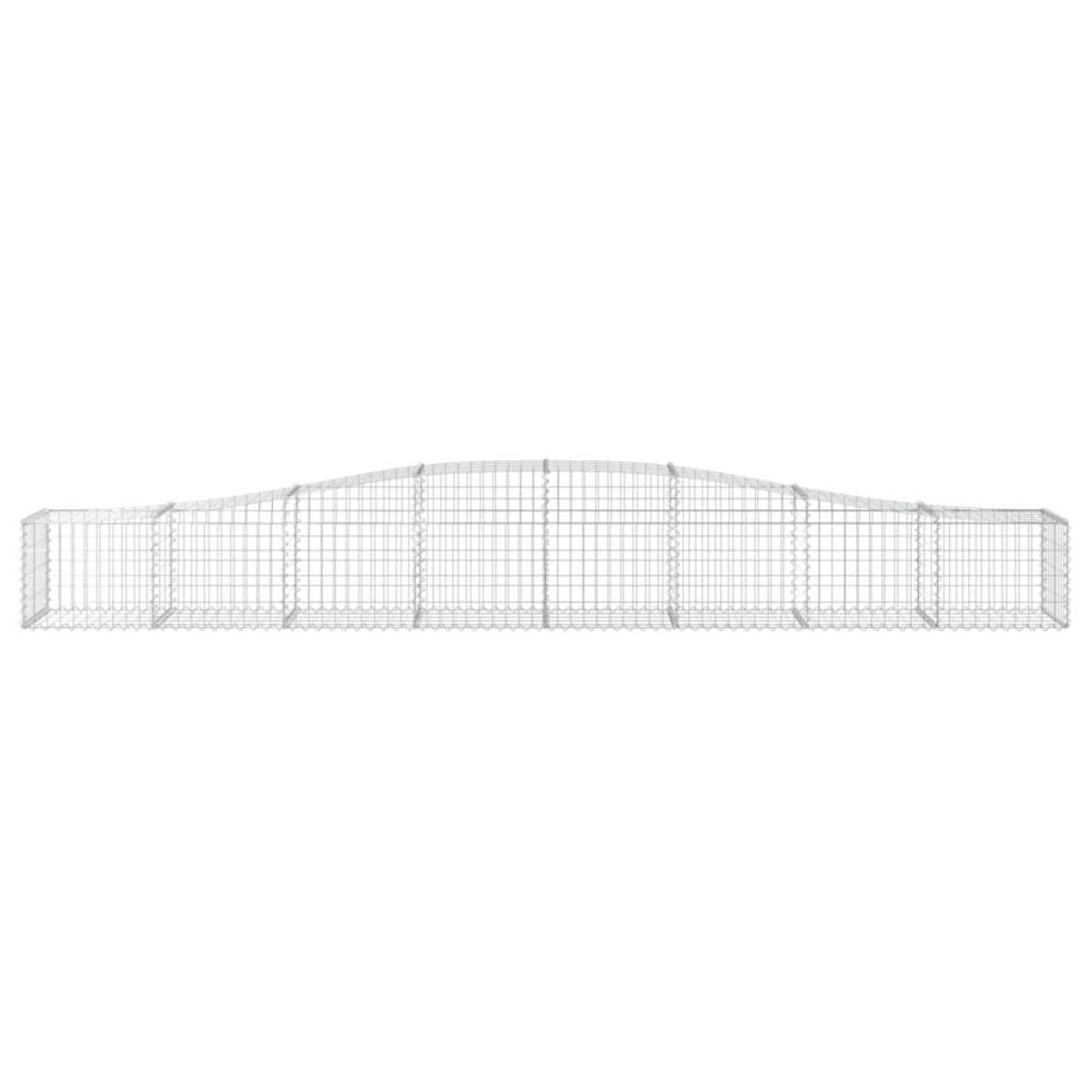Cestas de gaviones 25 uds forma de arco hierro 400x50x40/60 cm