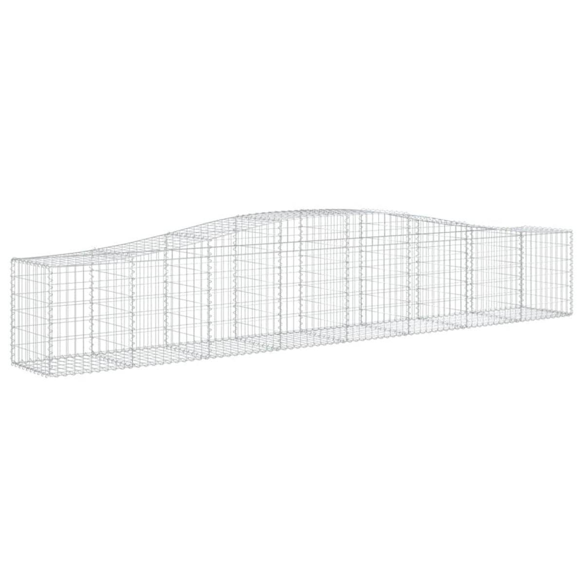 Cestas de gaviones 9 uds forma de arco hierro 400x50x60/80 cm
