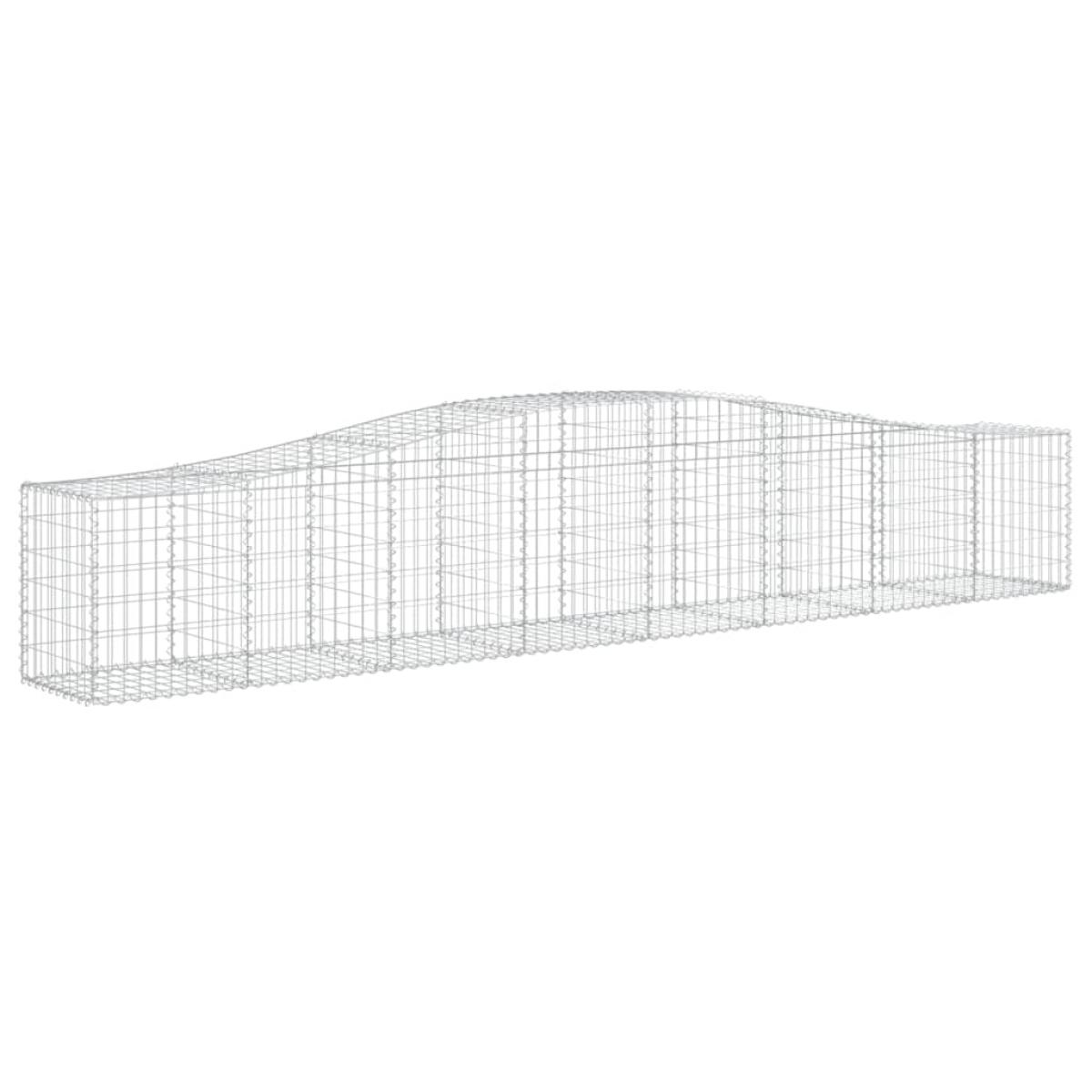 Cestas de gaviones 20 uds forma de arco hierro 400x50x60/80 cm