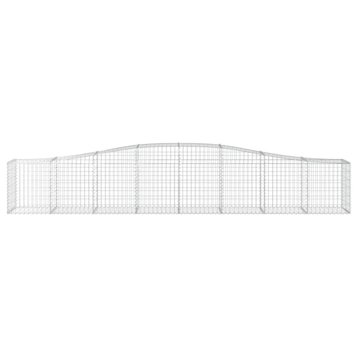 Cestas de gaviones 20 uds forma de arco hierro 400x50x60/80 cm
