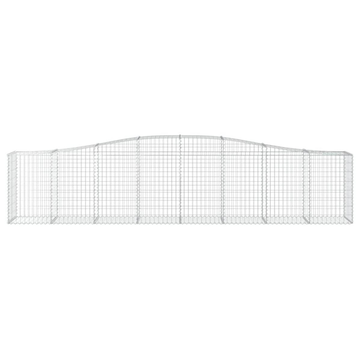 Cestas de gaviones 8 uds forma de arco hierro 400x50x80/100 cm