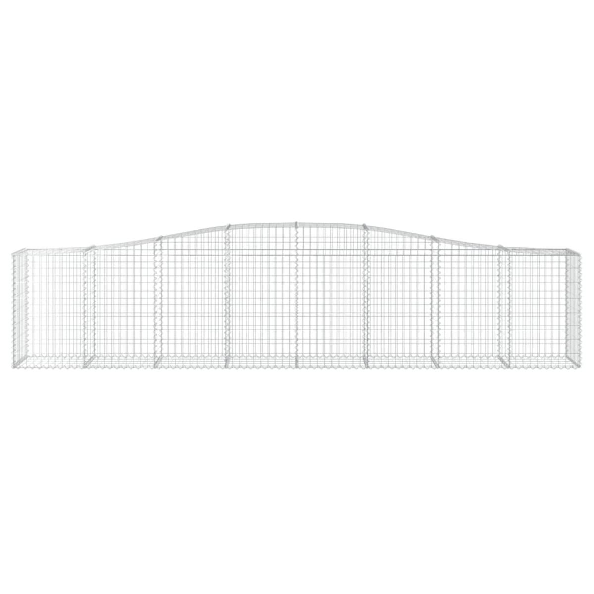 Cestas de gaviones 25 uds forma de arco hierro 400x50x80/100 cm