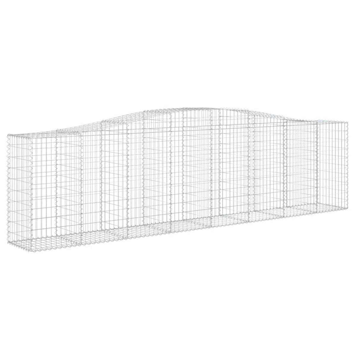 Cestas de gaviones 7 uds forma de arco hierro 400x50x100/120 cm