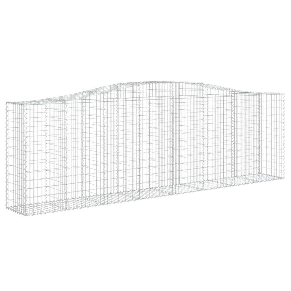 Cestas de gaviones 8 uds forma de arco hierro 400x50x120/140 cm