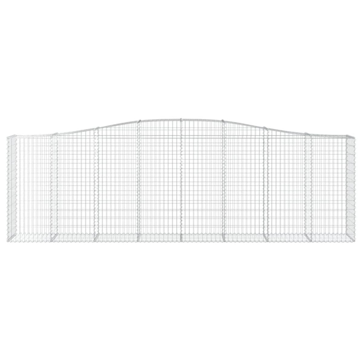 Cestas gaviones 10 uds forma de arco hierro 400x50x120/140 cm
