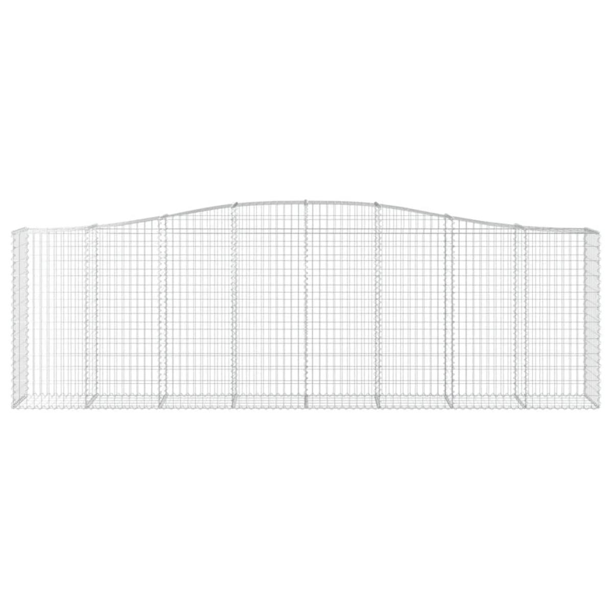 Cestas de gaviones 25 uds forma de arco hierro 400x50x120/140cm