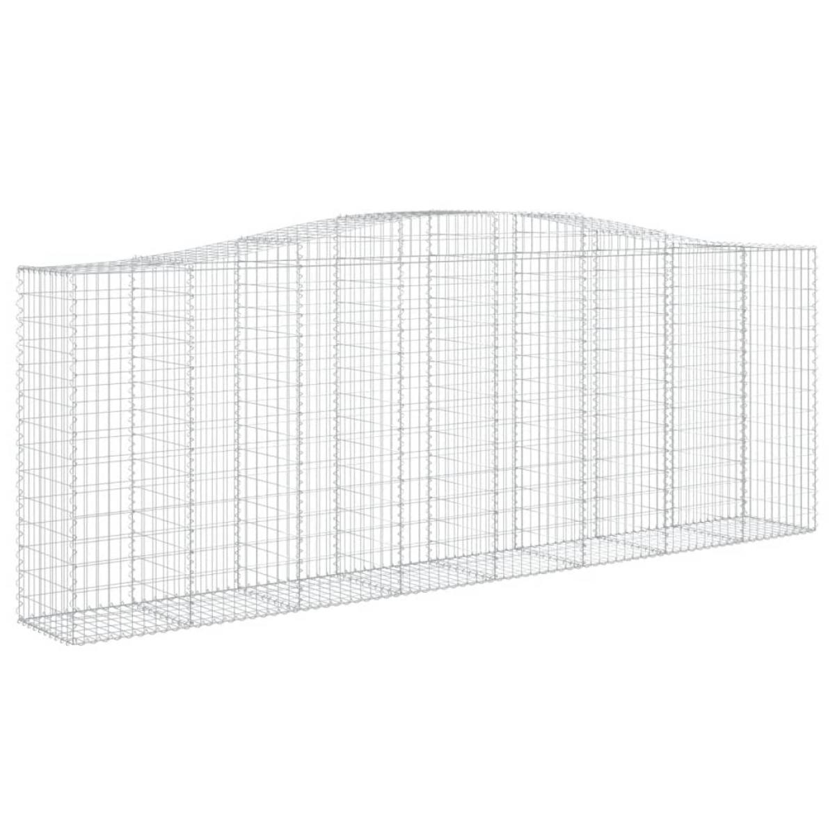 Cestas gaviones 9 uds forma de arco hierro 400x50x140/160 cm