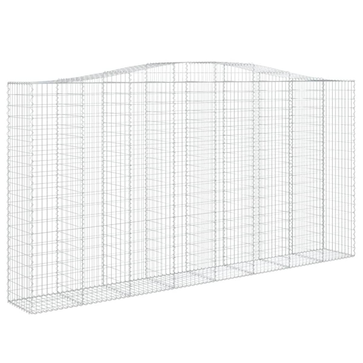 Cestas de gaviones 8 uds forma de arco hierro 400x50x200/220 cm
