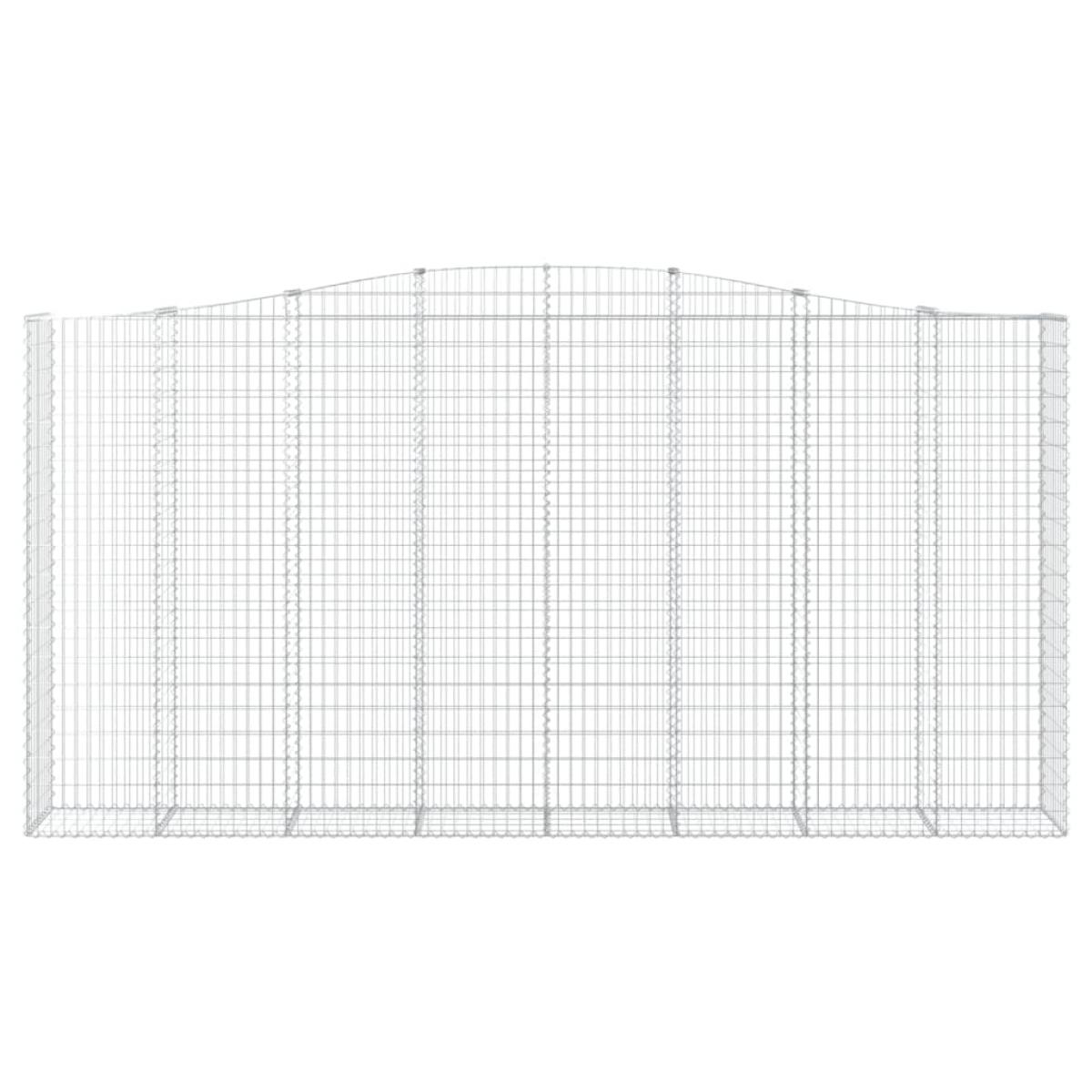 Cestas de gaviones 8 uds forma de arco hierro 400x50x200/220 cm