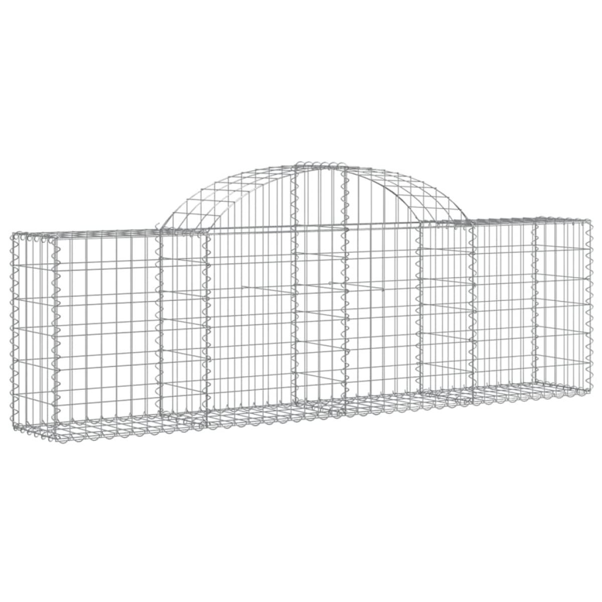 Cestas de gaviones 25 uds forma de arco hierro 200x30x60/80 cm