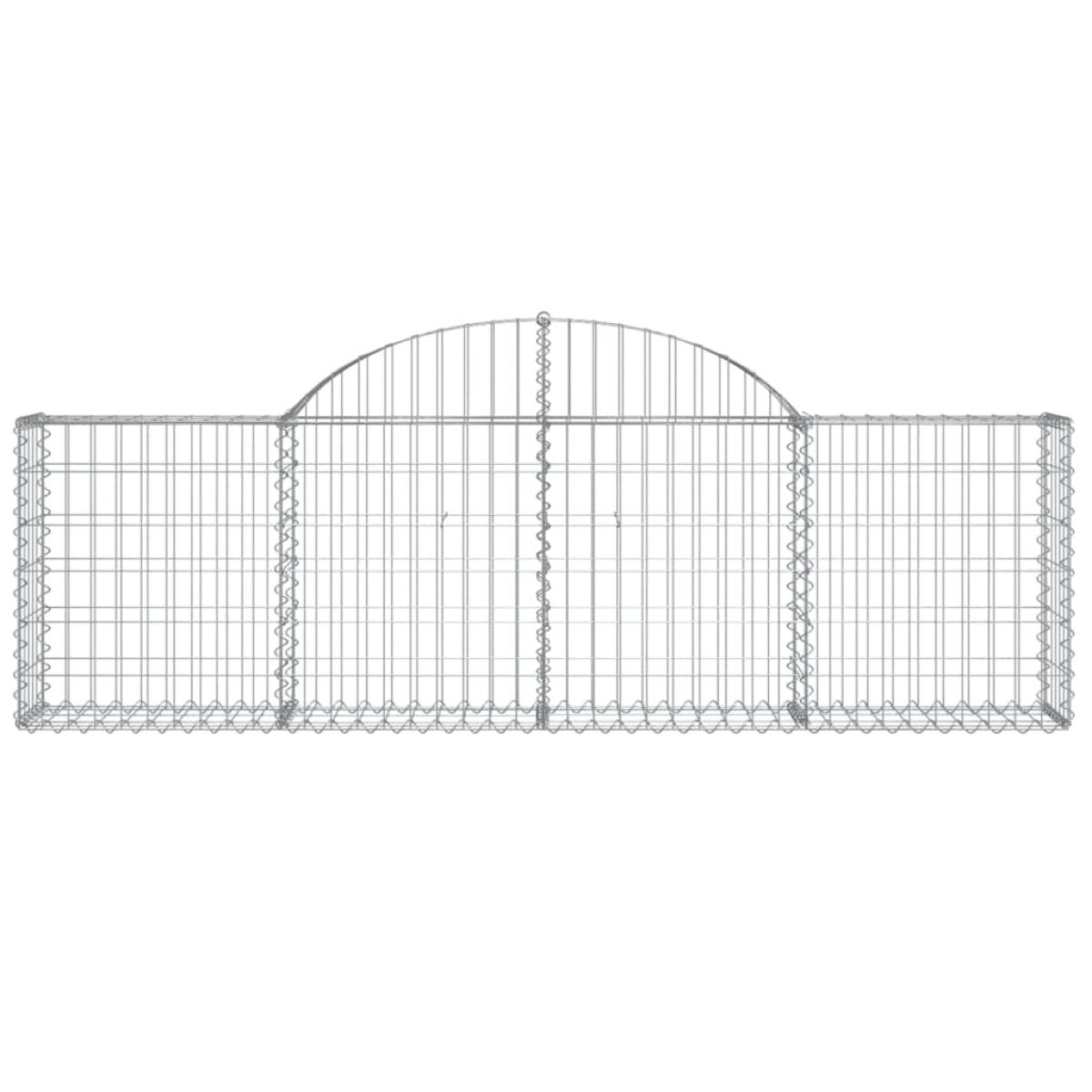 Cestas de gaviones 25 uds forma de arco hierro 200x30x60/80 cm