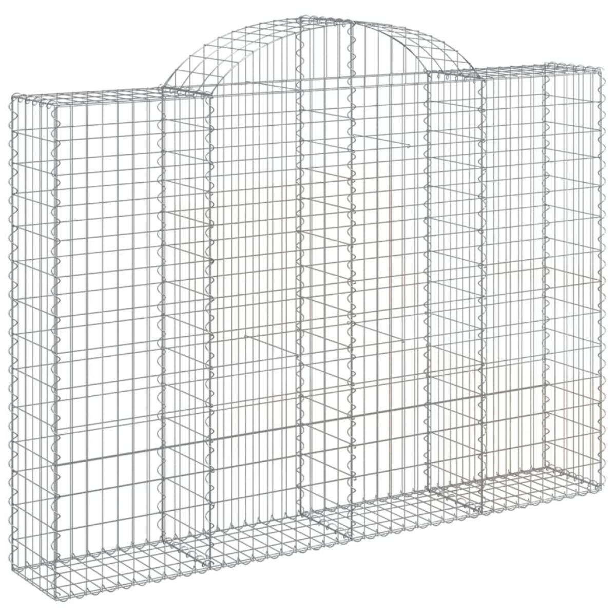 Cestas gaviones 5 uds forma de arco hierro 200x30x140/160 cm