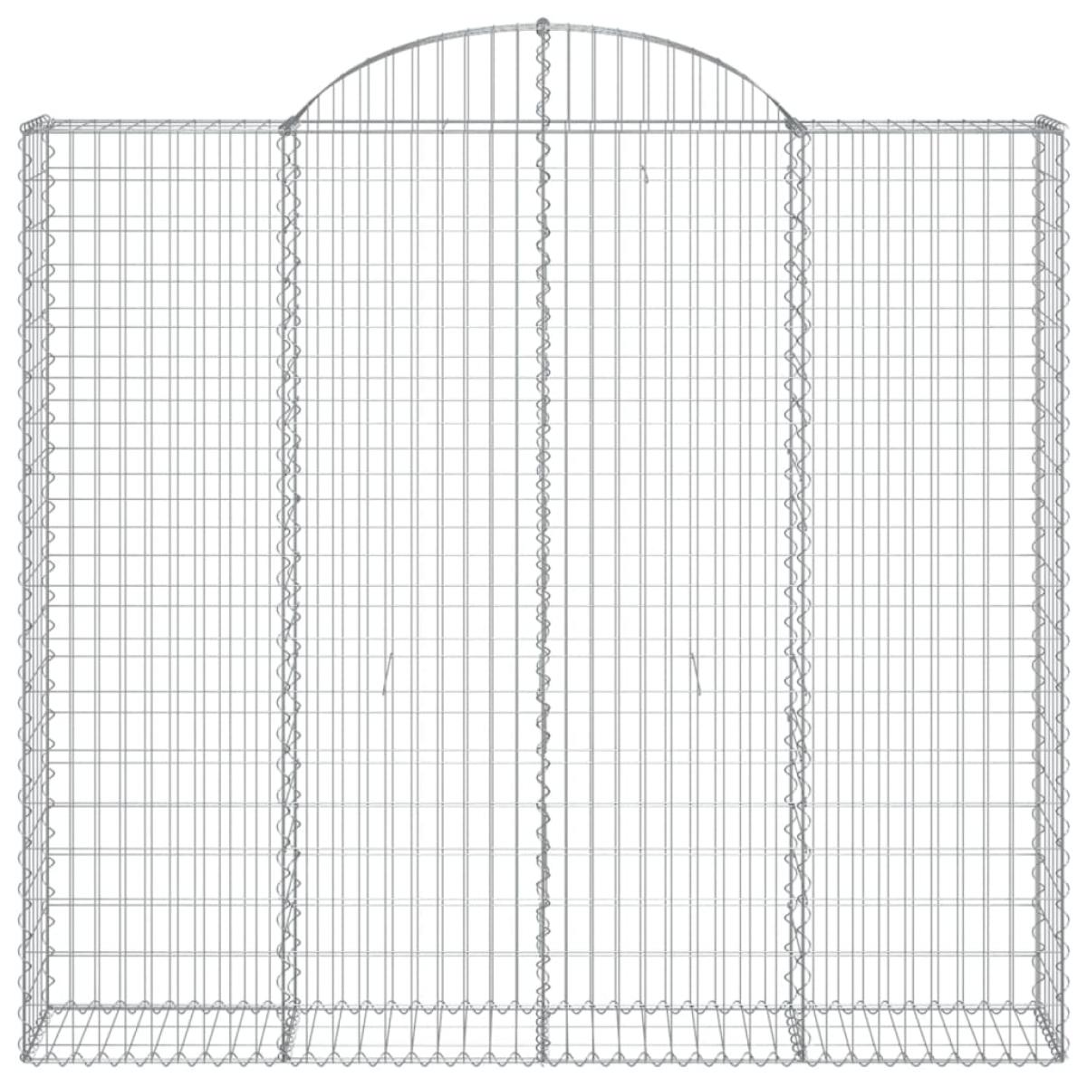 Cestas de gaviones 5 uds forma de arco hierro 200x30x180/200 cm