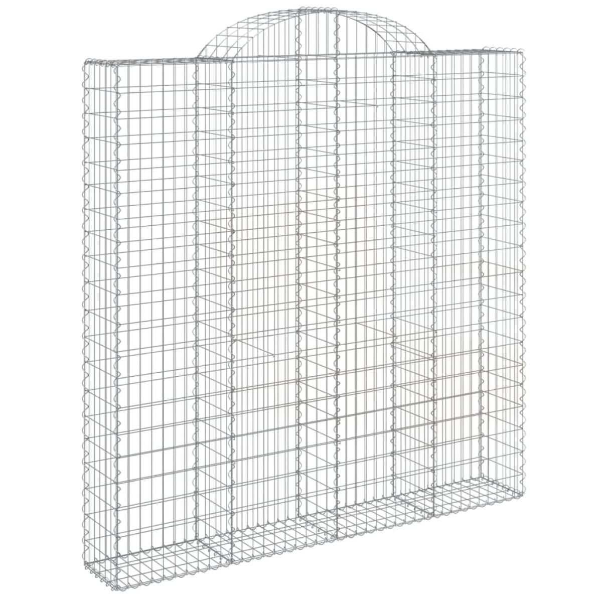 Cestas de gaviones 5 uds forma de arco hierro 200x30x200/220 cm