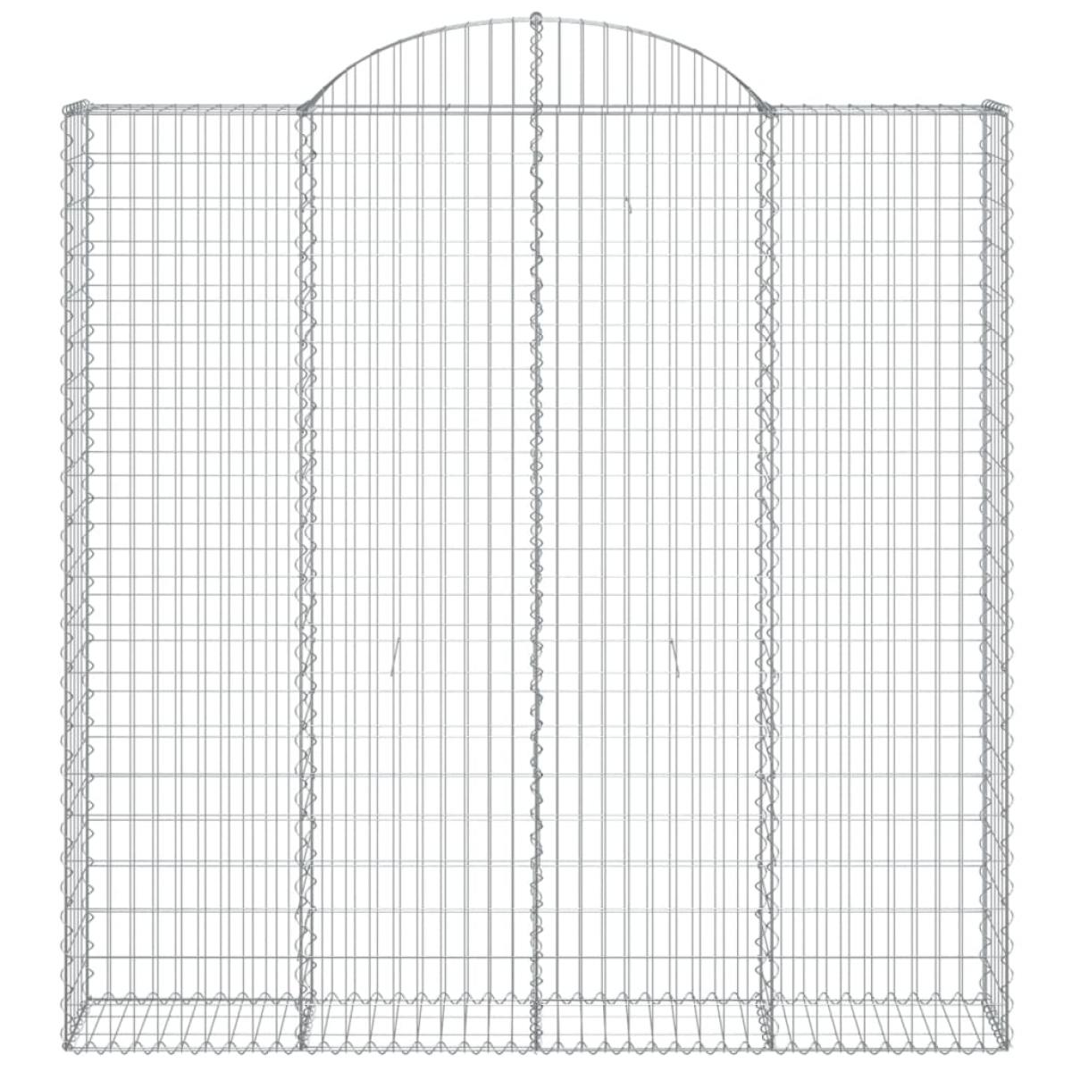 Cestas de gaviones 5 uds forma de arco hierro 200x30x200/220 cm
