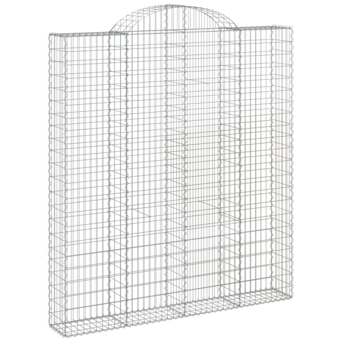 Cestas de gaviones 5 uds forma de arco hierro 200x30x220/240 cm