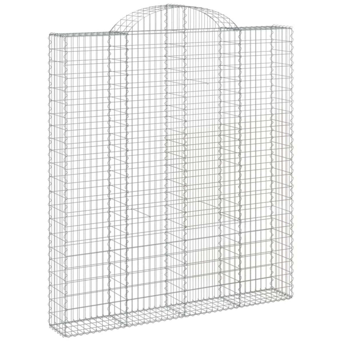 Cestas de gaviones 11 uds forma de arco hierro 200x30x220/240cm