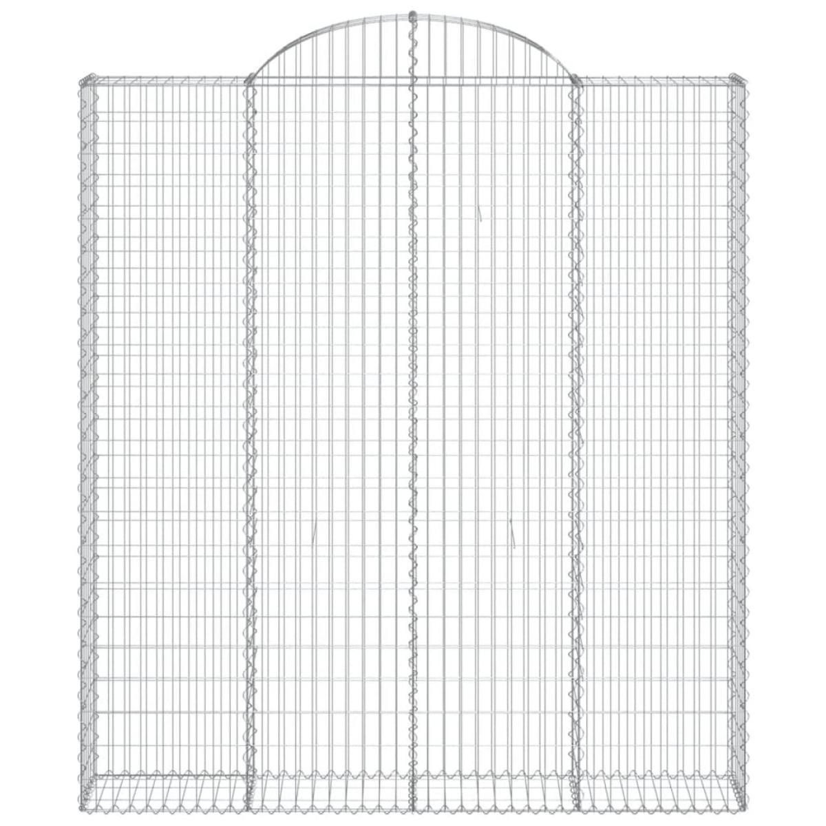Cestas de gaviones 11 uds forma de arco hierro 200x30x220/240cm