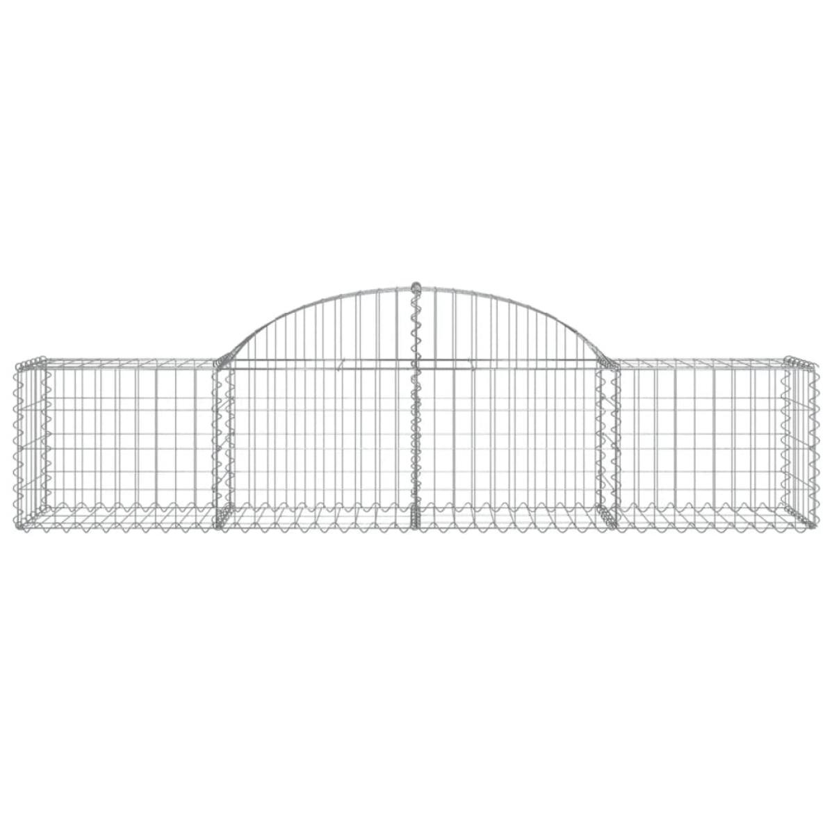 Cestas de gaviones 11 uds forma de arco hierro 200x50x40/60 cm