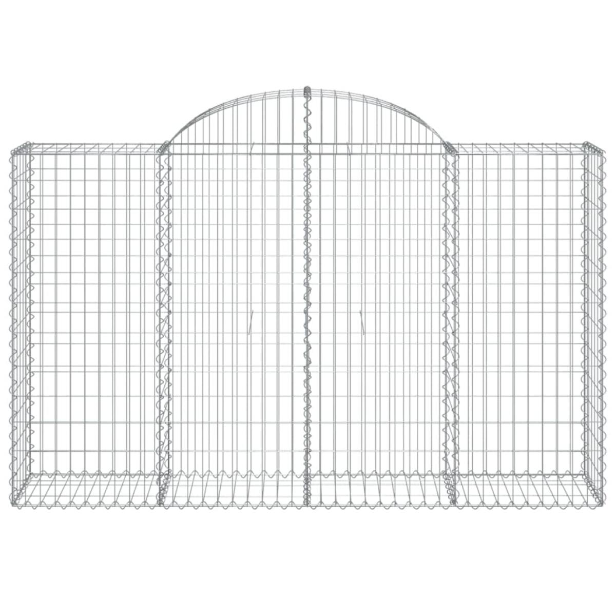 Cestas gaviones 15 uds forma de arco hierro 200x50x120/140 cm